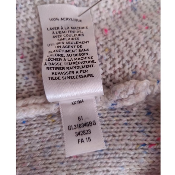 Tucker and Tate Speckled Marled Colorful Layering Thin Cable Knit Sweater XL - Picture 7 of 7